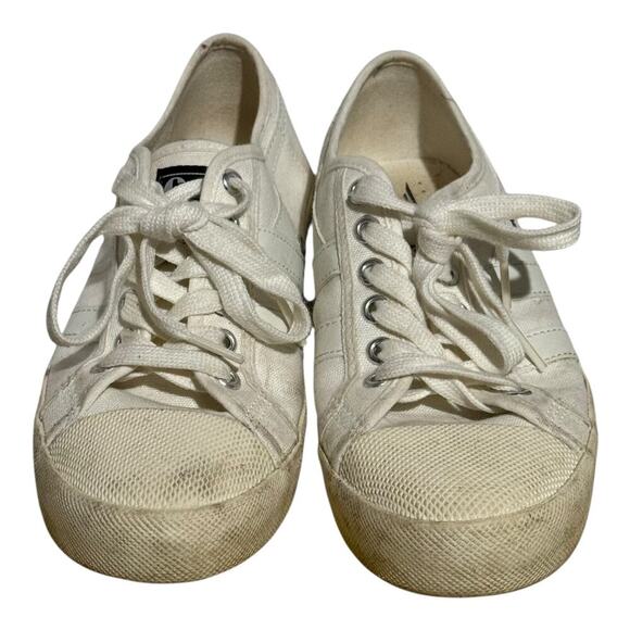 Gola Coaster Canvas Sneakers Women's Size 6 White Minimalist Low Top Trainers - Picture 3 of 8